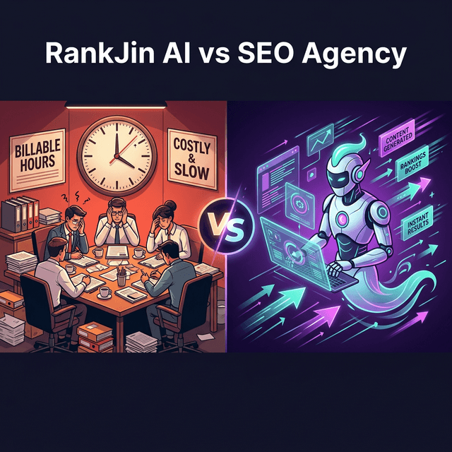 RankJin vs Hiring an SEO Agency: The Honest Comparison